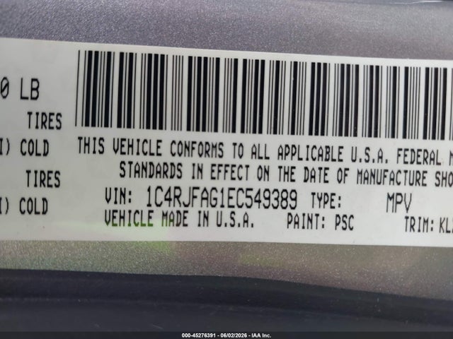 1C4RJFAG1EC549389 Jeep Grand Cherokee Altitude