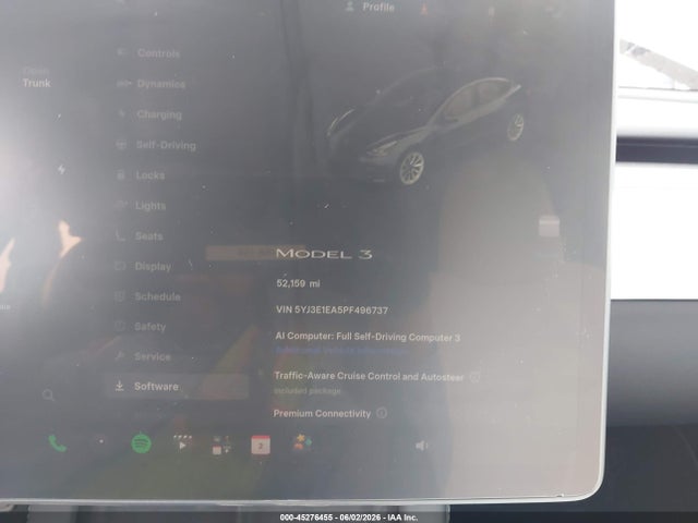 Tesla Model 3 Rear-wheel Drive 2023 5YJ3E1EA5PF496737 Image 7