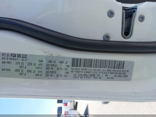 2018 Jeep Compass Latitude Fwd მანქანა იყიდება აუქციონზე, vin: 3C4NJCBB0JT182385, აუქციონის ნომერი: 45276521