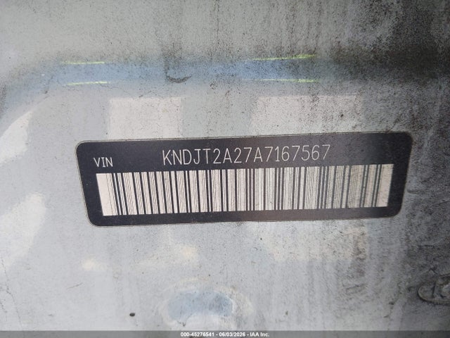 45276541 :رقم المزاد ، KNDJT2A27A7167567 vin ، 2010 Kia Soul + مزاد بيع