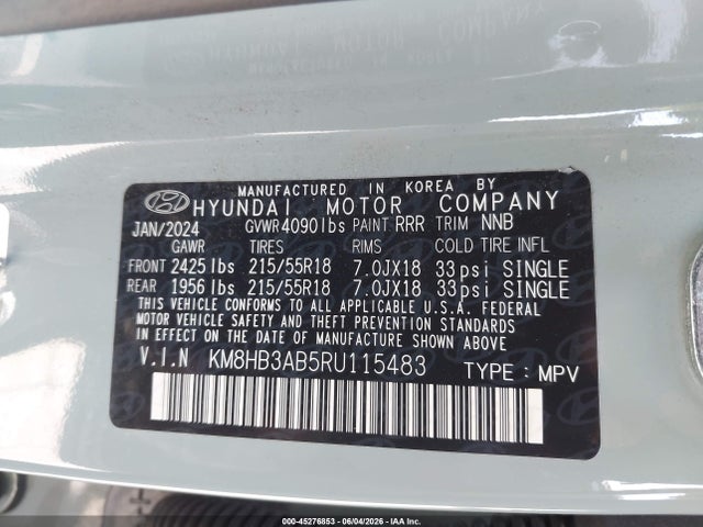 Hyundai Kona Sel 2024 KM8HB3AB5RU115483 Image 9