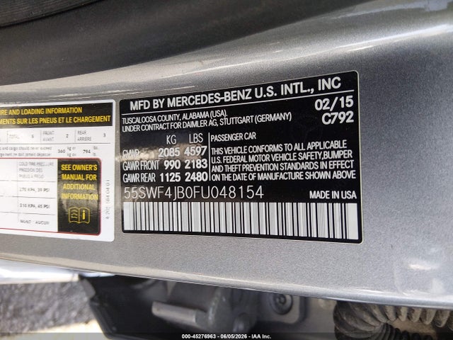 55SWF4JB0FU048154 Mercedes-Benz C 300 Luxury/sport