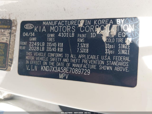 KNDJX3A58E7089729 KIA Soul !