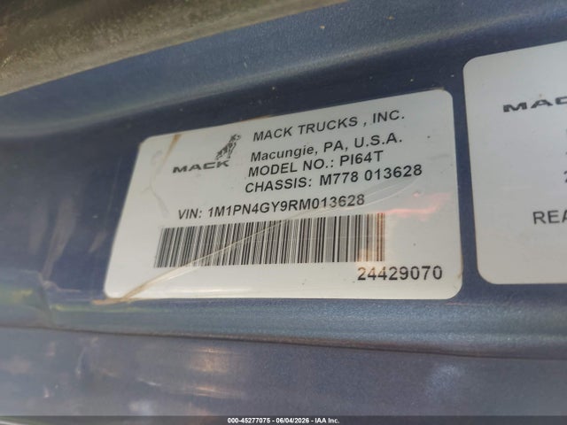 Продаж на аукціоні авто 2024 Mack Pinnacle, vin: 1M1PN4GY9RM013628, номер лоту: 45277075