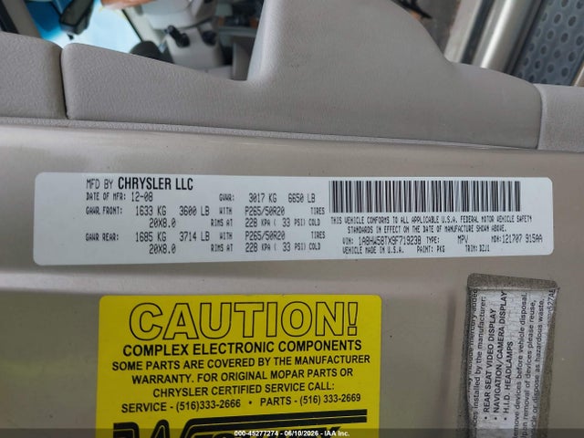 Продаж на аукціоні авто 2009 Chrysler Aspen Limited, vin: 1A8HW58TX9F719238, номер лоту: 45277274