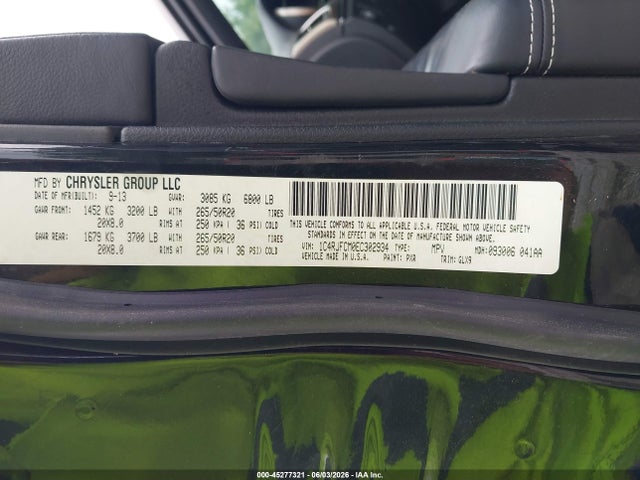 Продажа на аукционе авто 2014 Jeep Grand Cherokee Overland, vin: 1C4RJFCM0EC302934, номер лота: 45277321