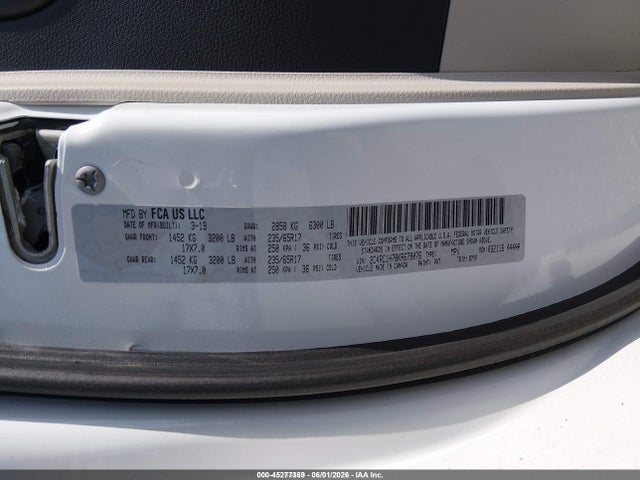 Продаж на аукціоні авто 2019 Chrysler Pacifica Hybrid Touring Plus, vin: 2C4RC1H78KR679076, номер лоту: 45277369