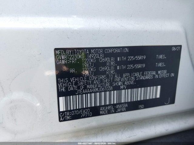 Toyota Venza Limited 2021 JTEAAAAHXMJ061038 Image 9