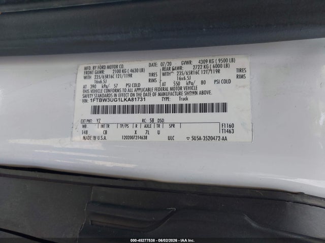 Ford Transit-350 Cargo Van 2020 1FTBW3UG1LKA81731 Image 9