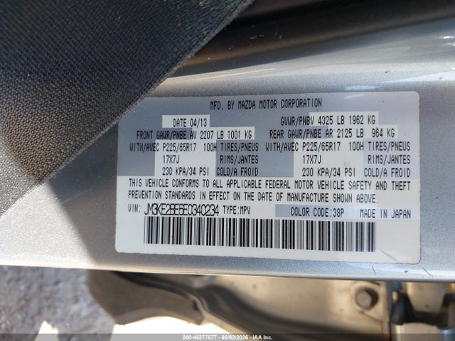 Aukcja sprzedaży 2014 Mazda Cx-5 Sport, vin: JM3KE2BE6E0340234, numer aukcji: 45277577