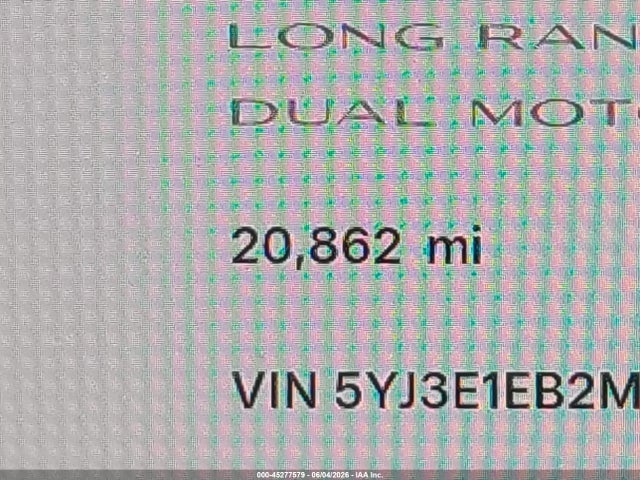Продажа на аукционе авто 2021 Tesla Model 3 Long Range, vin: 5YJ3E1EB2MF862111, номер лота: 45277579
