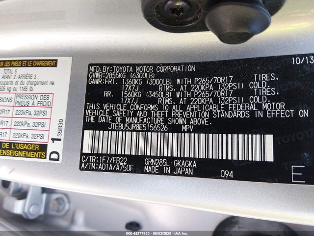 Toyota 4RUNNER SR5 2014 JTEBU5JR8E5156526 Image 9