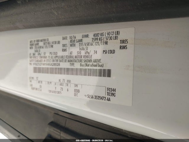 Ford Transit-350 Xlt 2017 1FBZX2YM1HKA28528 Image 9