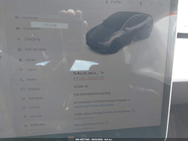 Aukcja sprzedaży 2024 Tesla Model Y Performance Dual Motor All-wheel Drive, vin: 7SAYGDEFXRA327636, numer aukcji: 45277682