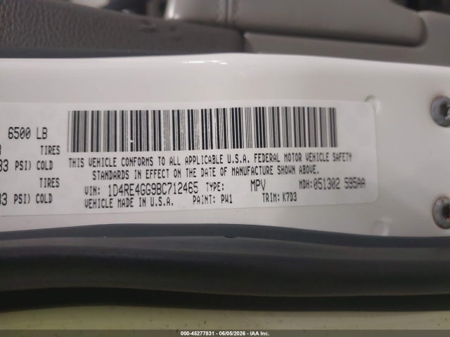 Aukcja sprzedaży 2011 Dodge Durango Crew, vin: 1D4RE4GG9BC712465, numer aukcji: 45277831