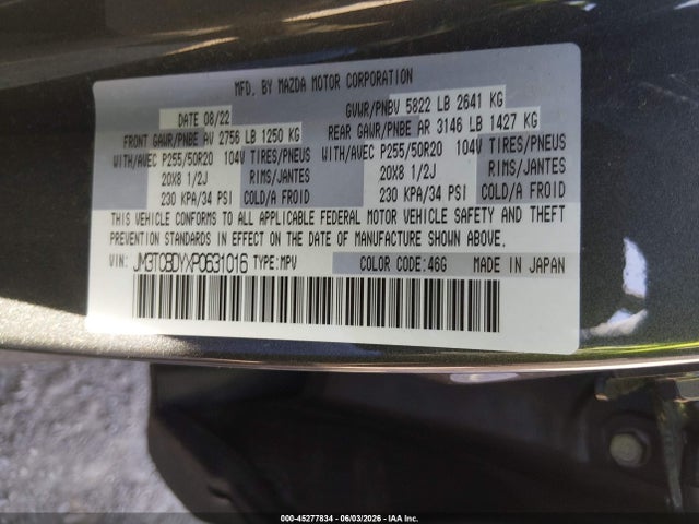 Mazda Cx-9 Grand Touring 2023 JM3TCBDYXP0631016 Image 9