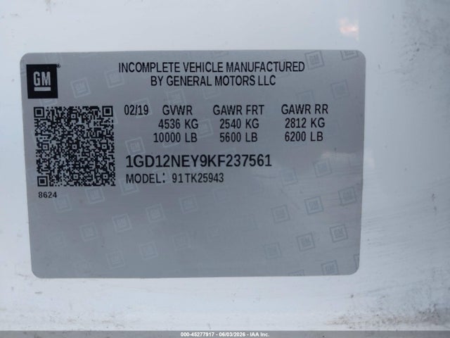 Продажа на аукционе авто 2019 Gmc Sierra 2500hd, vin: 1GD12NEY9KF237561, номер лота: 45277917