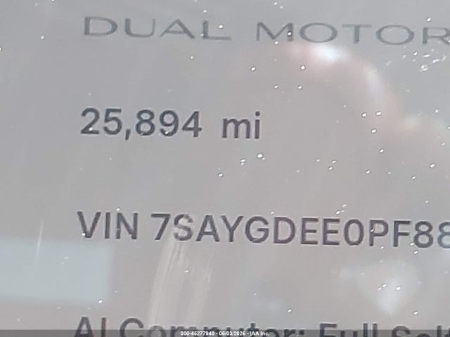 45277940 :رقم المزاد ، 7SAYGDEE0PF887303 vin ، 2023 Tesla Model Y Awd/long Range Dual Motor All-wheel Drive مزاد بيع