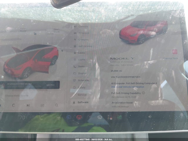 45277940 :رقم المزاد ، 7SAYGDEE0PF887303 vin ، 2023 Tesla Model Y Awd/long Range Dual Motor All-wheel Drive مزاد بيع