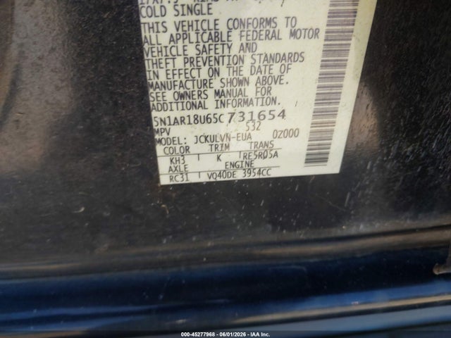 Aukcja sprzedaży 2005 Nissan Pathfinder Le, vin: 5N1AR18U65C731654, numer aukcji: 45277968