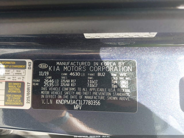 KIA Sportage Lx 2020 KNDPM3AC1L7780356 Image 9