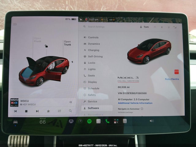 Aukcja sprzedaży 2018 Tesla Model 3 Long Range/performance, vin: 5YJ3E1EB6JF080566, numer aukcji: 45278177