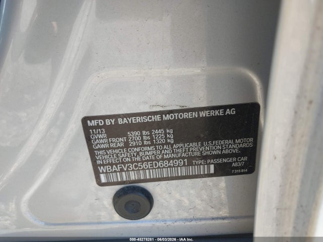 Продажа на аукционе авто 2014 Bmw 535d Xdrive, vin: WBAFV3C56ED684991, номер лота: 45278281