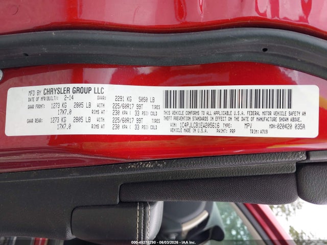 Jeep Cherokee Latitude 2014 1C4PJLCB1EW205616 Image 9