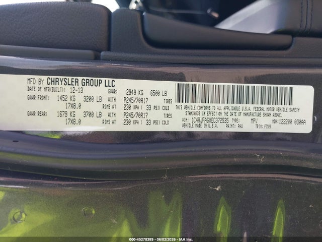 2014 Jeep Grand Cherokee Laredo მანქანა იყიდება აუქციონზე, vin: 1C4RJFAGXEC372535, აუქციონის ნომერი: 45278389