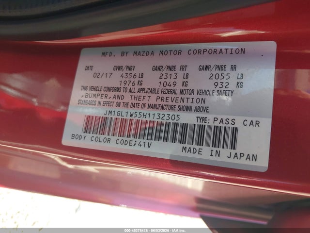 JM1GL1W55H1132305 Mazda Mazda6 Grand Touring