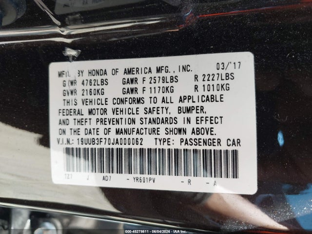 Acura Tlx Advance Pkg 2018 19UUB3F70JA000062 Image 9