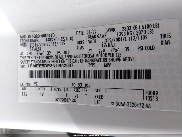 Ford Bronco Badlands 2022 1FMEE5DP8NLB52637 Image 9