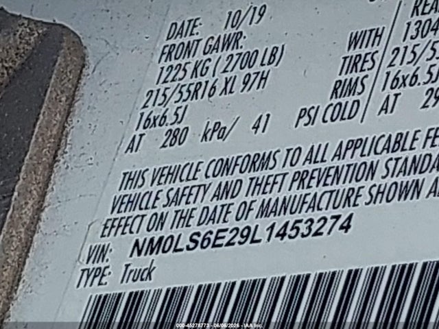 Aukcja sprzedaży 2020 Ford Transit Connect Xl, vin: NM0LS6E29L1453274, numer aukcji: 45278773