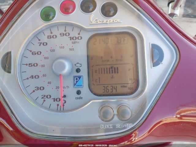 Aukcja sprzedaży 2007 Vespa Gts 250, vin: ZAPM459L575003696, numer aukcji: 45279125