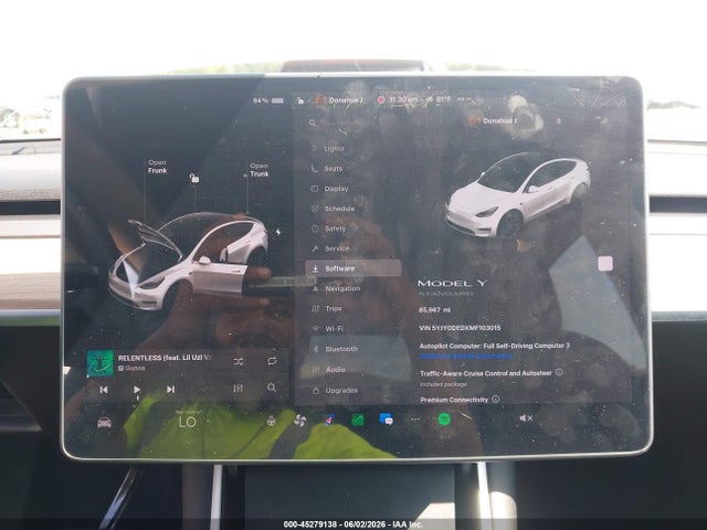 Tesla Model Y Standard Range Rear-wheel Drive 2021 5YJYGDEDXMF103015 Image 7