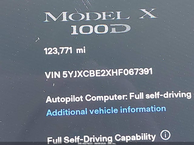 Tesla Model X 100d/75d/90d 2017 5YJXCBE2XHF067391 Image 15