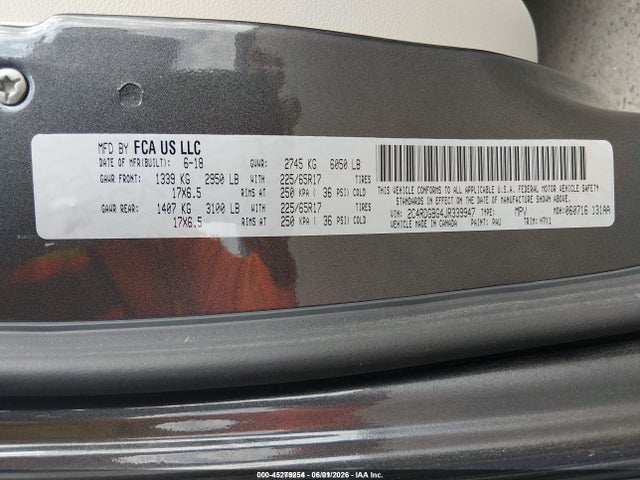 2C4RDGBG4JR339947 Dodge Grand Caravan Se
