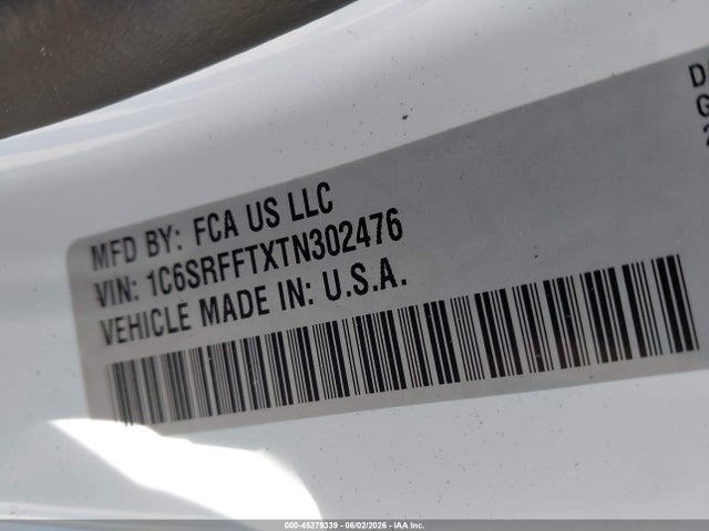 Aukcja sprzedaży 2026 Ram 1500 Big Horn  4x4 5'7 Box, vin: 1C6SRFFTXTN302476, numer aukcji: 45279339