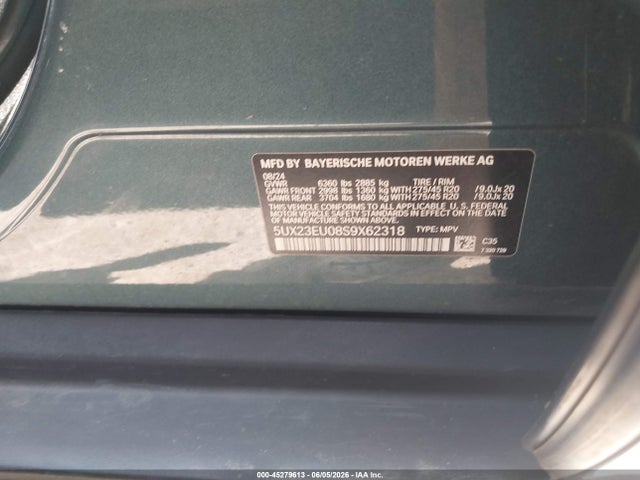 BMW X5 Xdrive40i 2025 5UX23EU08S9X62318 Image 9