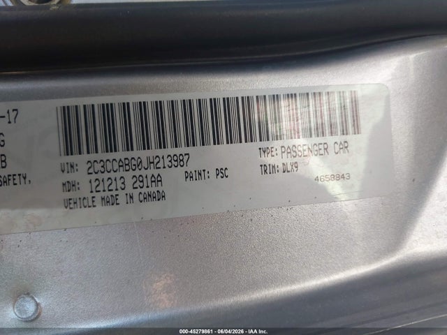 45279861 :رقم المزاد ، 2C3CCABG0JH213987 vin ، 2018 Chrysler 300 300s مزاد بيع