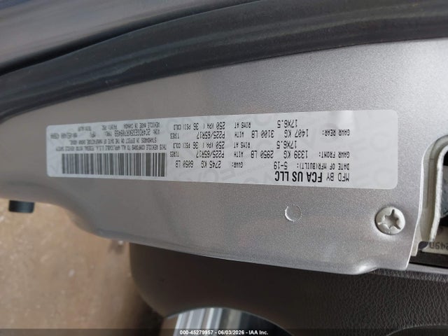2019 Dodge Grand Caravan Gt მანქანა იყიდება აუქციონზე, vin: 2C4RDGEG5KR709459, აუქციონის ნომერი: 45279957