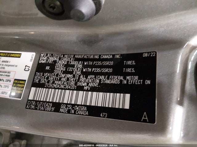 Lexus RX 350 2022 2T2HZMDA3NC364201 Image 9