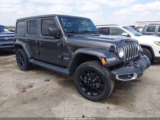 2021 Jeep Wrangler 4xe Unlimited Sahara 4x4 მანქანა იყიდება აუქციონზე, vin: 1C4JJXP60MW773459, აუქციონის ნომერი: 45280025