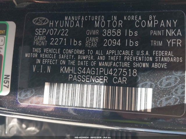 Hyundai ELANTRA SEL 2023 KMHLS4AG1PU427518 Image 9