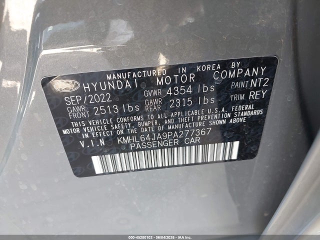 Hyundai SONATA SEL 2023 KMHL64JA9PA277367 Image 9