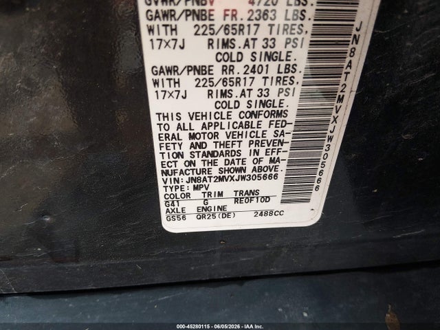 Nissan ROGUE SV 2018 JN8AT2MVXJW305666 Image 9