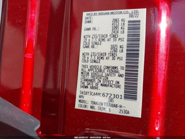 Nissan Rogue Sl Fwd 2023 5N1BT3CA4PC672301 Image 9