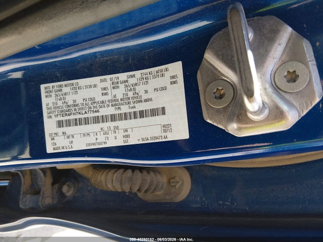 Ford Ranger Xlt 2019 1FTER4FH7KLA77546 Image 9