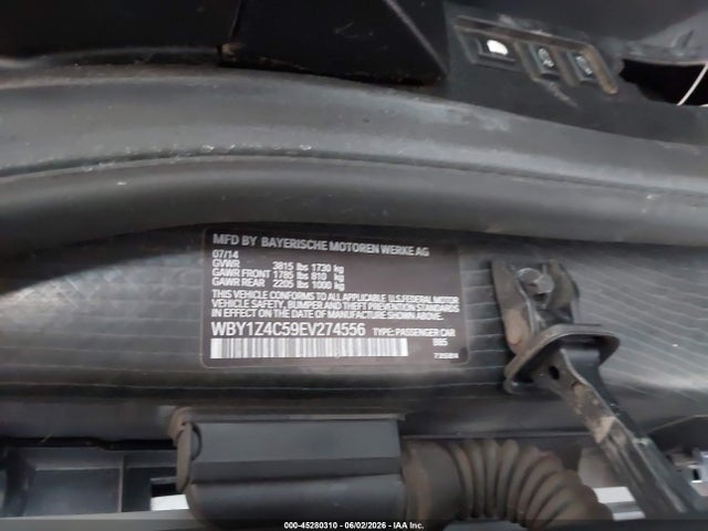 Aukcja sprzedaży 2014 Bmw I3 Base W/range Extender, vin: WBY1Z4C59EV274556, numer aukcji: 45280310