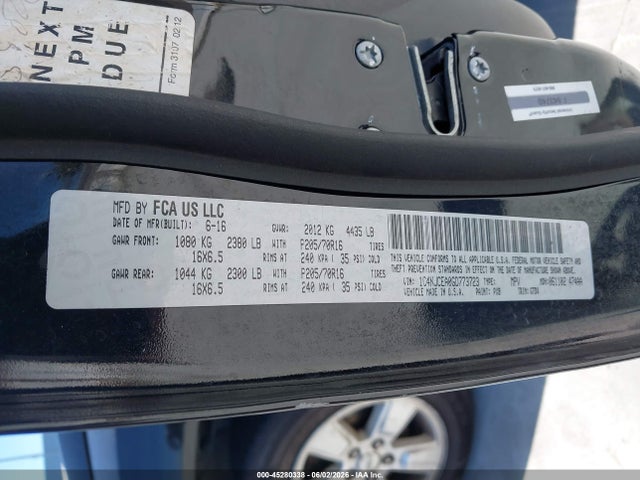 Продаж на аукціоні авто 2016 Jeep Compass Latitude, vin: 1C4NJCEA0GD773723, номер лоту: 45280338